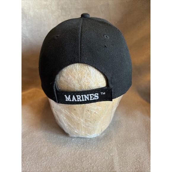 New United States Marine Corps Semper Fi Hat Cap Black Embroidered Adjustable - Picture 5 of 13